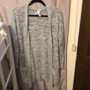 BCBG Fuzzy Long Cardigan Sweater